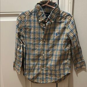 Ralph Lauren Kids Plaid Button Down Shirt - Blue, Yellow, Green Boys 2T